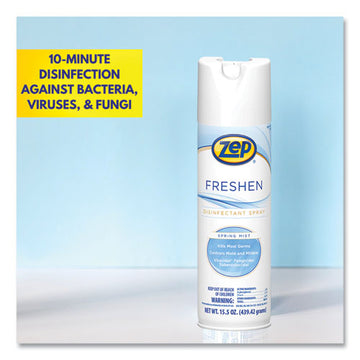 Zep® Freshen Disinfectant Spray, Spring Mist, 15.5 Oz Aerosol Spray freeshipping - TVN Wholesale